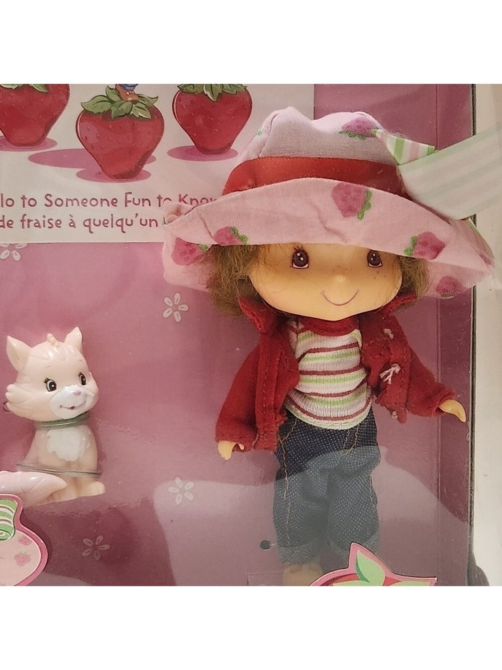 BANDAI Strawberry Shortcake 2002 Doll & Custard NIB Vintage - Picture 2 of 16